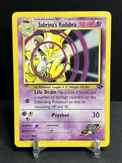 POKEMON TCG SABRINA'S KADABRA 58/132 UNCOMMON REGULAR UNLIMITED NM GYM CHALLENGE - Image 1