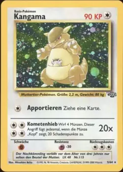 Kangaskhan 5/64 Holo - Jungle - Pokemon German Kangama 5/64 - Image 1