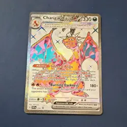 Pokemon Charizard Full Art Holo Rare 004/102 Base Set 120 HP Mitsuhiro Arita - Image 1