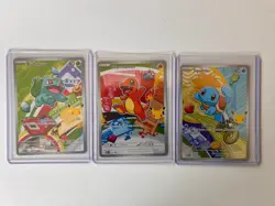Pokemon First Partner Illustration Series 1 Kanto GEN 1 Starter Set - MINT - Image 1