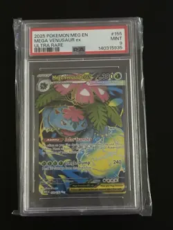 2025 POKEMON MEGA EVOLUTION #155/132 VENUSAUR EX FULL ART ULTRA RARE - PSA MT 9 - Image 1