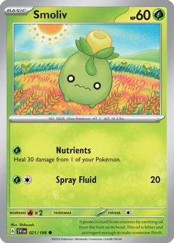 🔥 SMOLIV 021/198 COMMON SCARLET & VIOLET POKEMON NM/M SHIBUZOH. 🔥 - Image 1