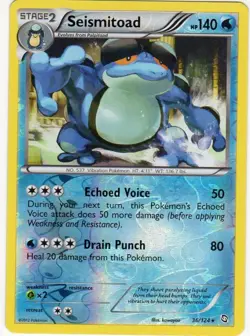 Seismitoad 36/124 B&W Dragons Exalted REVERSE HOLO MINT! Pokemon - Image 1