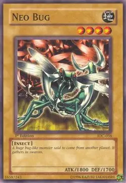 Neo Bug IOC-058 Common / Short Print Invasion of Chaos Yu-Gi-Oh 1st Edition MP - Image 1