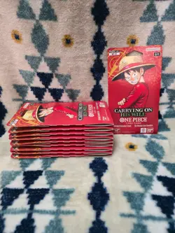 Lot Of 10 - One Piece TCG: Carrying On His Will Sleeved Booster OP-13 English - Image 3