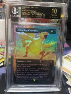 Pop 1!! 2025 MTG Final Fantasy Yellow Traveling Chocobo BGS 10 Black Label Pop 1 - Image 1