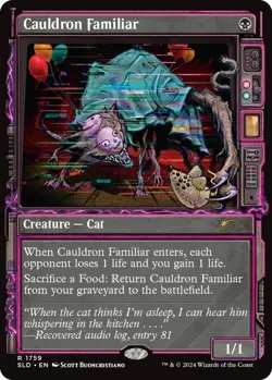 MTG - Cauldron Familiar - SLD 1759 - Showcase: Duskmourn Secret Lair - Rare - Image 1