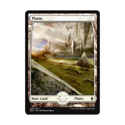WOTC MTG Battle for Zendikar Plains #253 (Expanded Border) (C) (Foil) EX - Image 1
