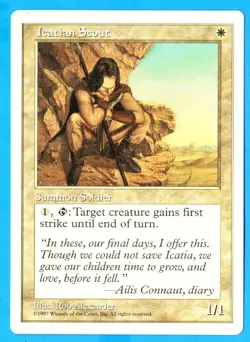 Icatian Scout 1997 MTG 5th Edition White Common Creature NP - Image 1