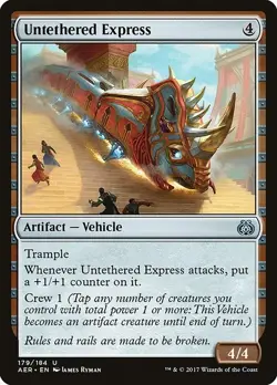 Untethered Express 1x FOIL AER MTG Aether Revolt Uncommon MINT artifact - Image 1