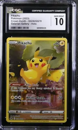 CGC 10 Pikachu GG30/GG70 Crown Zenith Galarian Gallery Pokemon 2023 - Image 1