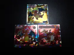 Pokemon Wafer Promo Holo Sticker Charizard x3 #5705 - Image 1