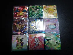 Pokemon Wafer Promo Holo Sticker x9 Charizard Pikachu Flygon etc #4357 - Image 1