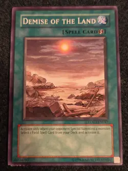 *Misprint* Yugioh Demise of the Land LODT-EN047 Common Crimped - Image 1