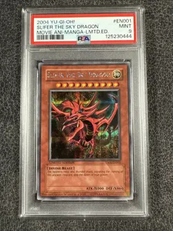 Slifer the Sky Dragon YMA-EN001 2004 Yugioh! The Movie Ani-Manga God Card PSA 9 - Image 1
