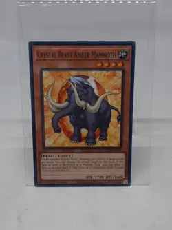 Yugioh! Crystal Beast Amber Mammoth - SDCB-EN005 - Common - 1st Edition Near Min - Image 1