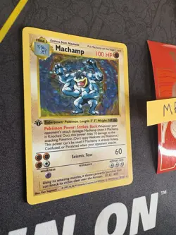 Pokemon Card Machamp Base 8/102 Holo 1st Edition Shadowless Rare 155🔥MP🔥 - Image 2