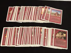 Mtg Unlimited Red Lot-63 Cards Lightning Bolt,Keldon Warlord.Played - Image 1