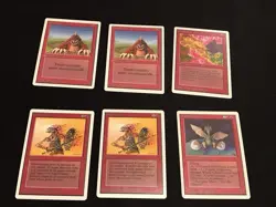 Mtg Unlimited Red Lot-63 Cards Lightning Bolt,Keldon Warlord.Played - Image 2