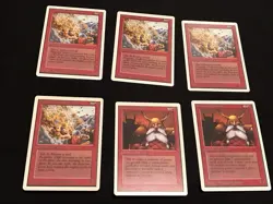 Mtg Unlimited Red Lot-63 Cards Lightning Bolt,Keldon Warlord.Played - Image 4