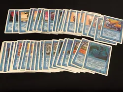 Mtg Unlimited Blue Lot-3 Cards Air Elemental,Twiddle. Played - Image 1