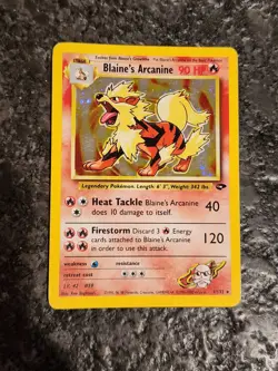Pokemon TCG Gym Challenge Blaine's Arcanine Rare Card 1/132 - Good Condition - Image 1