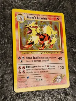 Pokemon TCG Gym Challenge Blaine's Arcanine Rare Card 1/132 - Good Condition - Image 2