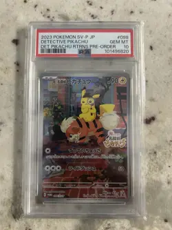PSA 10 Detective Pikachu 098/SV-P Promo Pokemon Card Japanese 2023 - Image 1