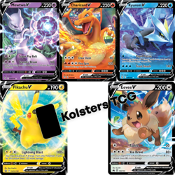 Pokemon 50 Card Mystery Lot (GUARANTEED Rare, Uncommon, GX/EX/V/Full Art) - Image 1