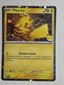 Pokemon Day 2026 Pikachu 051/162 Temporal Forces Stamped Cosmos Holo - Image 1