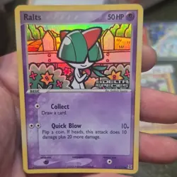 Pokemon TCG Ralts 81/113 Delta Species Reverse Holo 50 HP English Common - Image 1