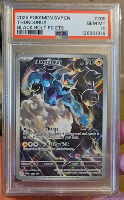 Thundurus Pokemon Center Stamped Promo Black Bolt 2025 SVP English 209 PSA 10 - Image 1