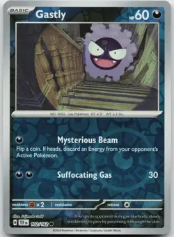 Gastly 102/162 Common Temporal Forces Pokemon Reverse Holo Near Mint - Image 1
