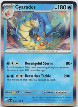 Gyarados 043/193 Rare Paldea Evolved Pokemon Holo Near Mint - Image 1