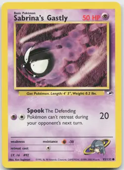 Sabrina's Gastly 93/132 Common Gym Heroes Pokemon Unlimited Near Mint - Image 1