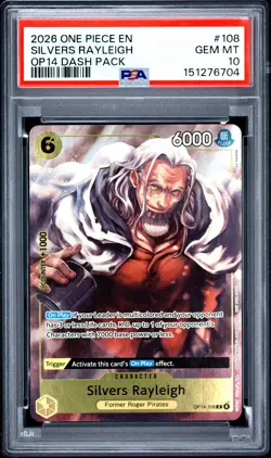 Silvers Rayleigh 108 One Piece The Azure Sea's Seven Dash Pack One Piece PSA 10 - Image 1