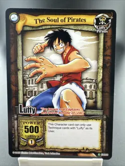One Piece CCG The Soul of Pirates Luffy Character Card TCG CH009 Vintage 2005 - Image 1