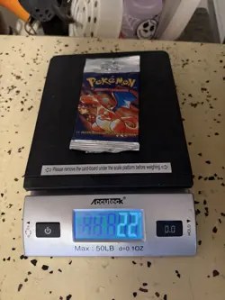 Pokemon Base Set Unlimited Booster Pack Charizard Art WOTC HEAVY LONG CRIMP 22g - Image 4