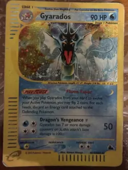 Pokemon Card-Gyarados-H10/H32-Holo-NoCrystal-Skyridge-ENG-Played - Image 2