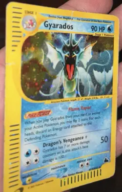 Pokemon Card-Gyarados-H10/H32-Holo-NoCrystal-Skyridge-ENG-Played - Image 4