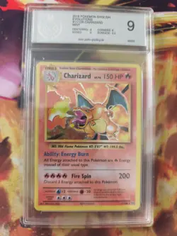 Pokemon Karte Card Charizard Glurak Volutions XY Holo Base Set PGS PSA 9 - Image 2