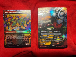 MTG TMNT Foil Lot Raph’s Jitte Raph & Leo Sibling Rivals Showcase - Image 1