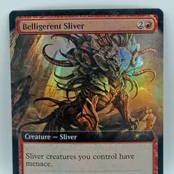 Belligerent Sliver 636 Secret Lair SLD Foil Borderless MTG Raymond Swanland - Image 1