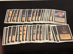 Mtg Unlimited Black Card Lot-43 Cards Demonic Attorney,Kormus Bell. Played - Image 1
