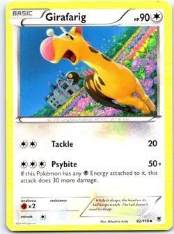 Girafarig 82/119 Uncommon Phantom Forces Pokemon LP - Image 1