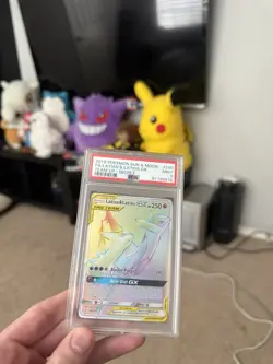 2019 POKEMON SUN & MOON TEAM UP LATIAS & LATIOS RAINBOW GX #190 PSA 9 MINT - Image 1