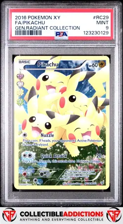 2016 Pokemon Xy Generations Radiant Coll. #RC29 Pikachu PSA 9 - Image 1