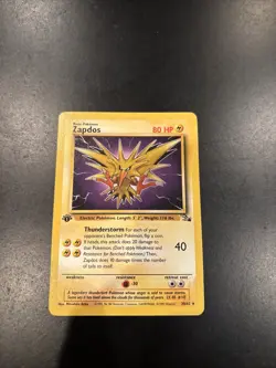 Pokemon Fossil Zapdos 30/62 1st Edition Non Holo Rare LP - Image 1