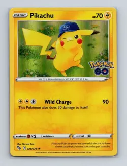 Pikachu 028 2022 Pokemon Pokemon Go Holo Rare Card NM+ - Image 1