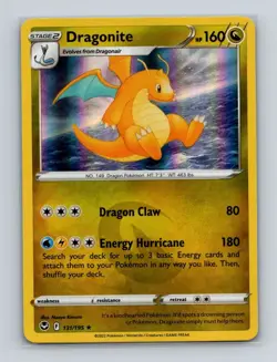 Dragonite 131 2022 Pokemon Silver Tempest Holo Rare Card NM+ - Image 1